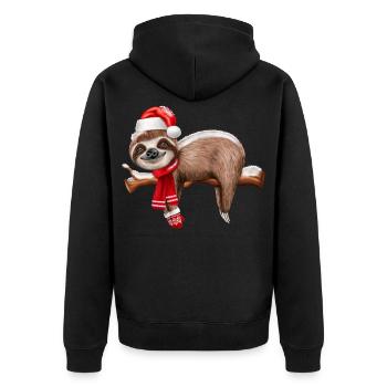 Weihnachten Faultier Paresseux de Noël - Veste à capuche bio Premium Unisexe - noir - Dos - Nico (187cm)