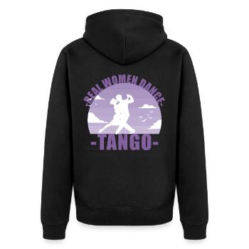 Les vraies femmes dansent le tango! Cadeau de danseur - Veste à capuche bio Premium Unisexe - noir - Dos - Nico (187cm)