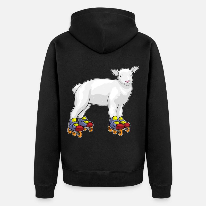 Lamm Inline skating Inline skates - Unisex Premium Bio Zip Hoodie - Schwarz