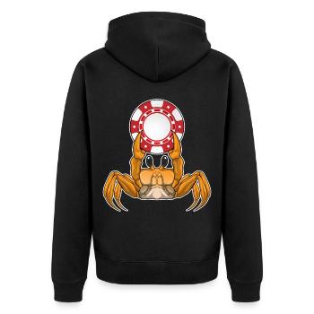 Jetons de poker Crab Poker - Veste à capuche bio Premium Unisexe - noir - Dos - Nico (187cm)