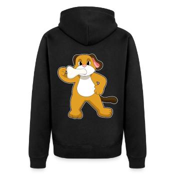 Os de chien - Veste à capuche bio Premium Unisexe - noir - Dos - Nico (187cm)