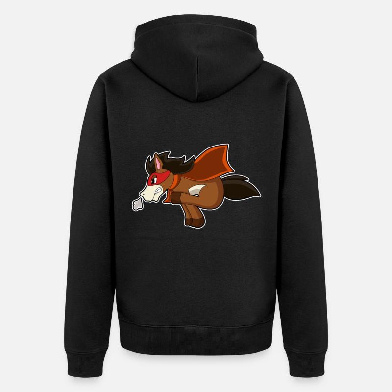 Héros du cheval - Veste à capuche bio Premium Unisexe - noir