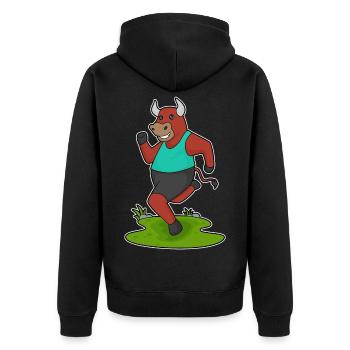 Jogging Taurus Sports de jogging - Veste à capuche bio Premium Unisexe - noir - Dos - Nico (187cm)