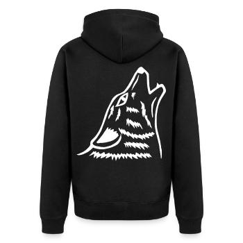 Le hurlement du loup blanc - Veste à capuche bio Premium Unisexe - noir - Dos - Nico (187cm)