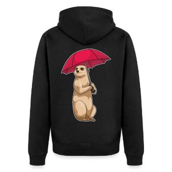 Parapluie Suricate - Veste à capuche bio Premium Unisexe - noir - Dos - Nico (187cm)