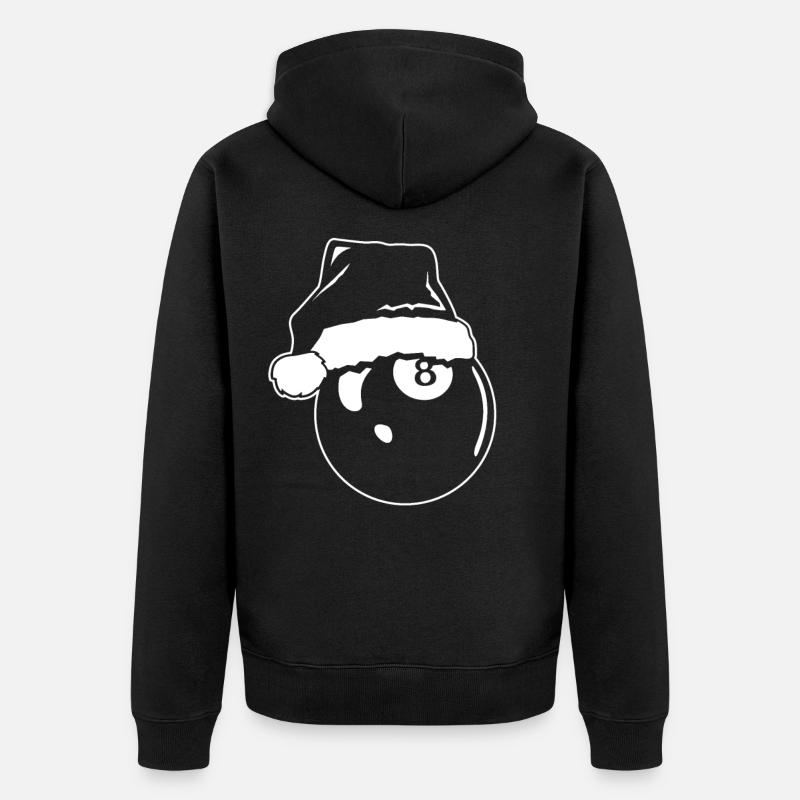 Bal de billard de Noël - Veste à capuche bio Premium Unisexe - noir