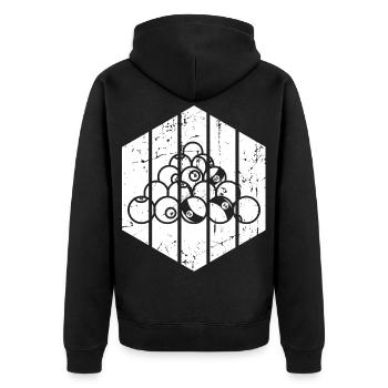 Best Billiard Player - Unisex Premium Organic Zip Hoodie - black - Back - Nico (187cm)