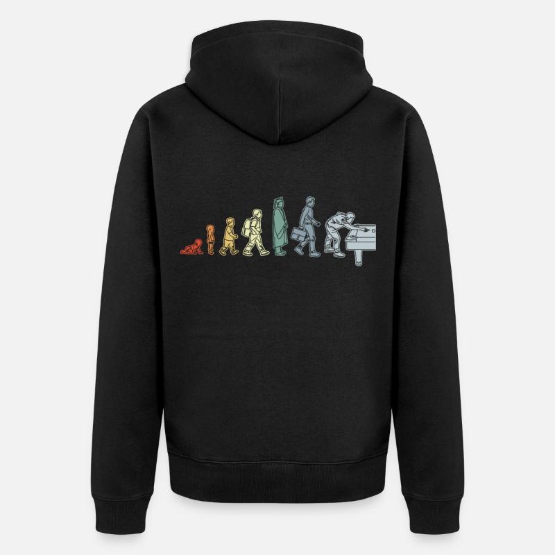 Pool Evolution - Unisex Premium Bio Zip Hoodie - Schwarz