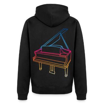 Dessin des ailes - Veste à capuche bio Premium Unisexe - noir - Dos - Nico (187cm)