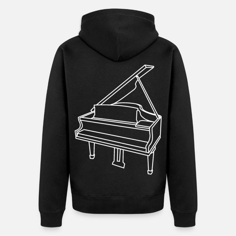 Croquis d’aile - Veste à capuche bio Premium Unisexe - noir
