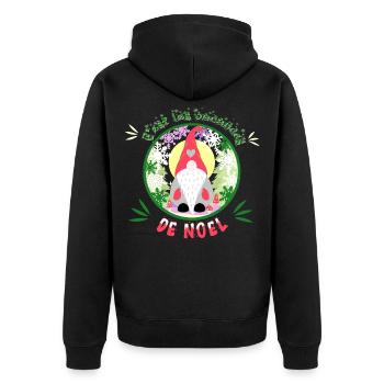 c'est les vacances de noël - Veste à capuche bio Premium Unisexe - noir - Dos - Nico (187cm)