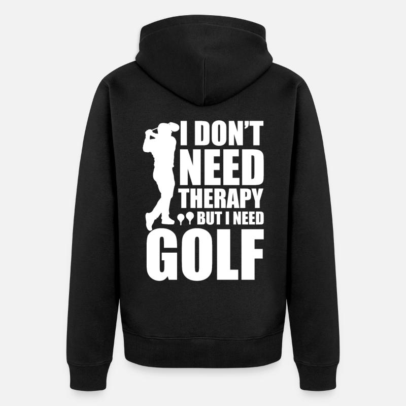 Thérapie de golf - Veste à capuche bio Premium Unisexe - noir