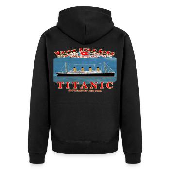 TITANIC CREATION Louis RUNEMBERG © Adagp - Unisex Premium Organic Zip Hoodie - black - Back - Nico (187cm)