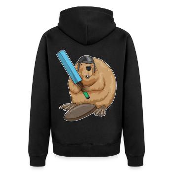 Beaver Cricket Cricket Bat - Veste à capuche bio Premium Unisexe - noir - Dos - Nico (187cm)