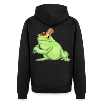 Grenouille Grillon Chauve-souris de cricket - Veste à capuche bio Premium Unisexe - noir - Dos - Nico (187cm)