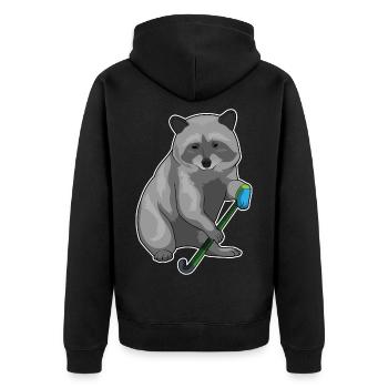 Croc de hockey sur gazon Raton - Veste à capuche bio Premium Unisexe - noir - Dos - Nico (187cm)