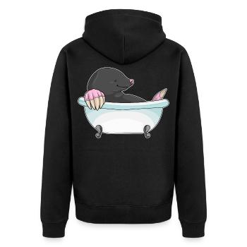Baignoire de bain pour la taupe - Veste à capuche bio Premium Unisexe - noir - Dos - Nico (187cm)