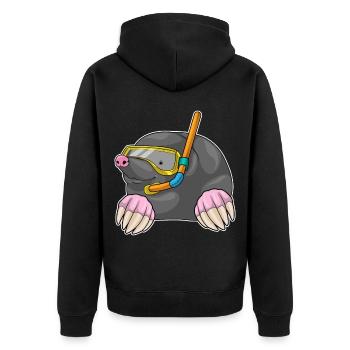 Plongée en snorkeling avec plongeur de taupe - Veste à capuche bio Premium Unisexe - noir - Dos - Nico (187cm)