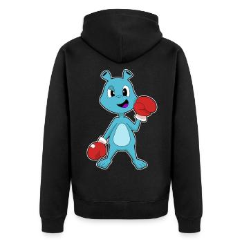 Gants de boxe Boxer Alien Boxe - Veste à capuche bio Premium Unisexe - noir - Dos - Nico (187cm)