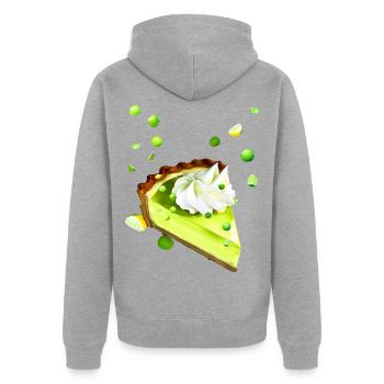 Gâteau au citron vert citron vert - Veste à capuche bio Premium Unisexe - gris chiné - Dos - Nico (187cm)