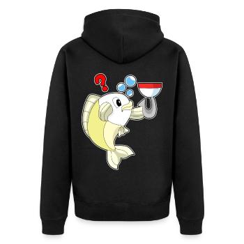 Pêcheur pêcheur à l’hameçon - Veste à capuche bio Premium Unisexe - noir - Dos - Nico (187cm)