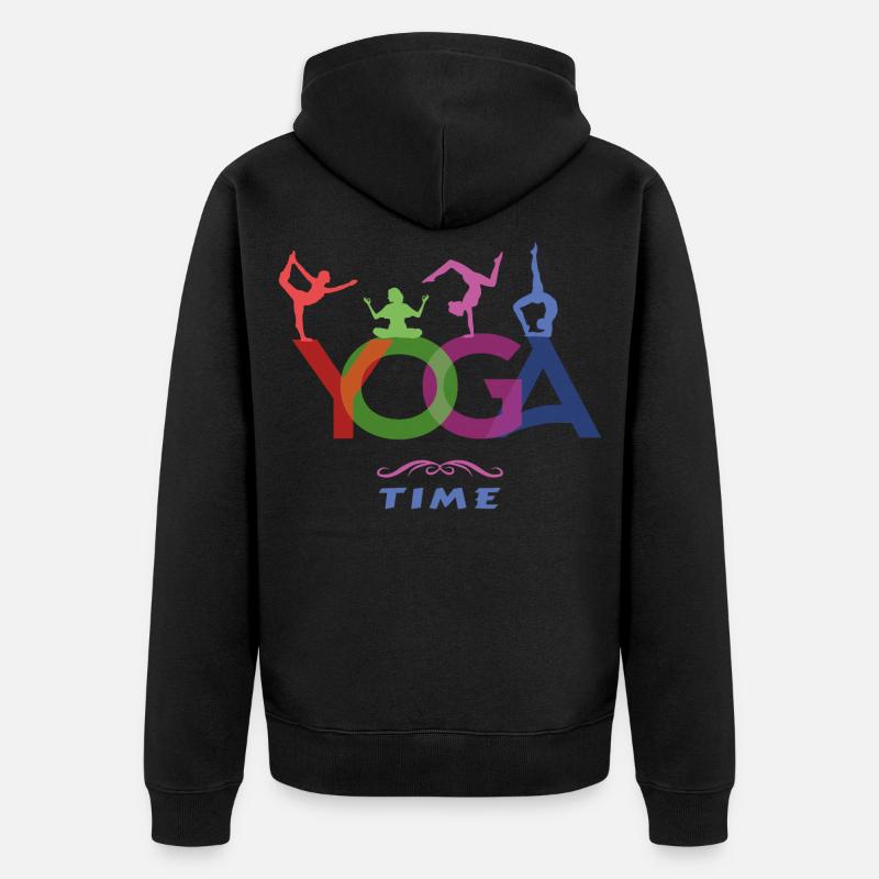 YOGA Time - Le temps du yoga - Veste Ă capuche bio Premium Unisexe - noir