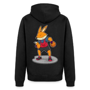 Fuchs Basketteur Basketteur - Veste à capuche bio Premium Unisexe - noir - Dos - Nico (187cm)