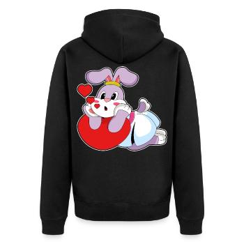 Mariage Rabbit Bride Heart - Veste à capuche bio Premium Unisexe - noir - Dos - Nico (187cm)