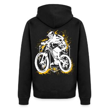 VTT VTT - VTT - VTT - Veste à capuche bio Premium Unisexe - noir - Dos - Nico (187cm)
