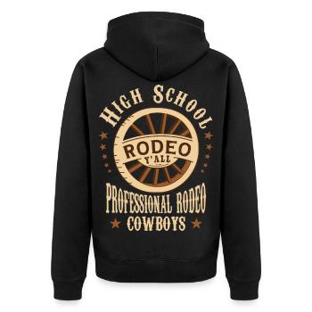 Rodéo au lycée - Veste à capuche bio Premium Unisexe - noir - Dos - Nico (187cm)
