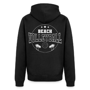 Beach-volley - Veste à capuche bio Premium Unisexe - noir - Dos - Nico (187cm)