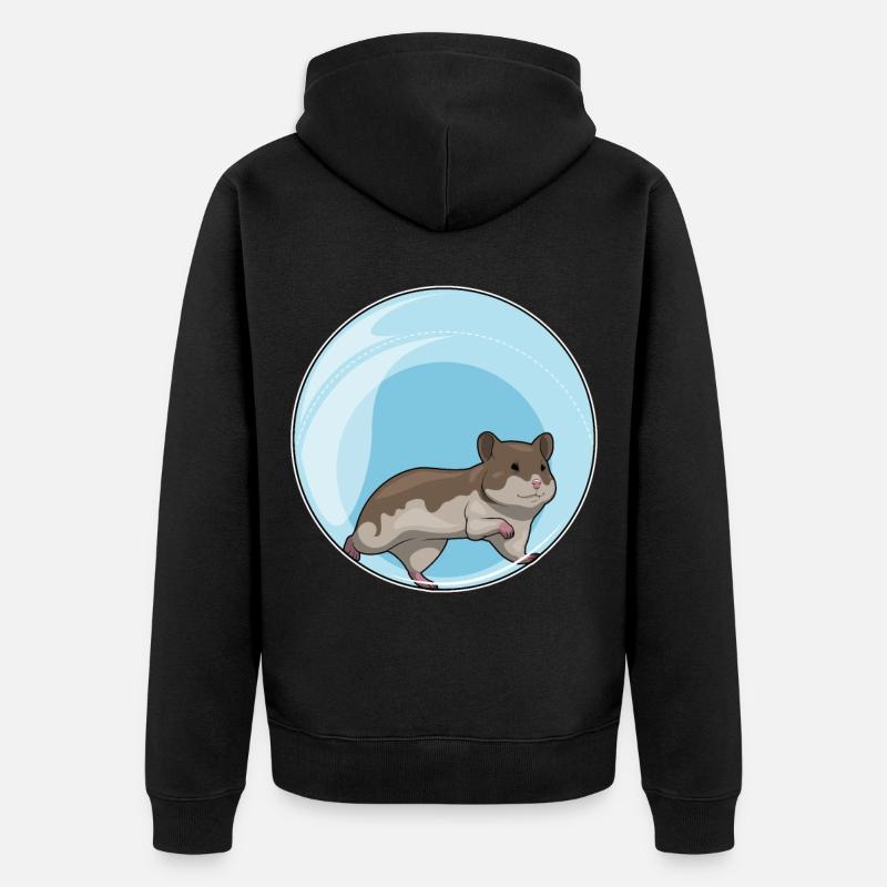 Hamster Hamster Ball - Veste à capuche bio Premium Unisexe - noir