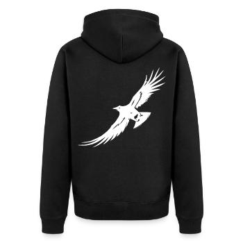 Corbeau volant - Veste à capuche bio Premium Unisexe - noir - Dos - Nico (187cm)