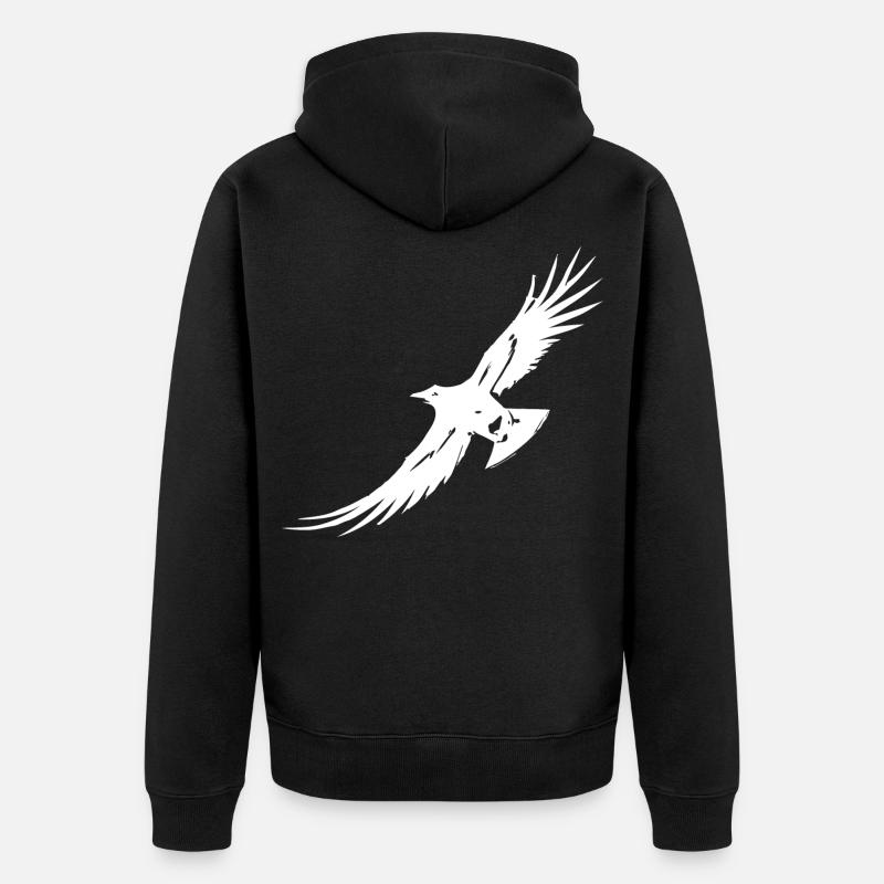 Corbeau volant - Veste à capuche bio Premium Unisexe - noir