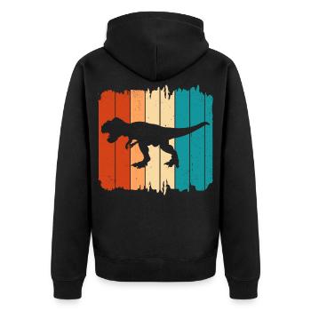 T-Rex - Veste à capuche bio Premium Unisexe - noir - Dos - Nico (187cm)