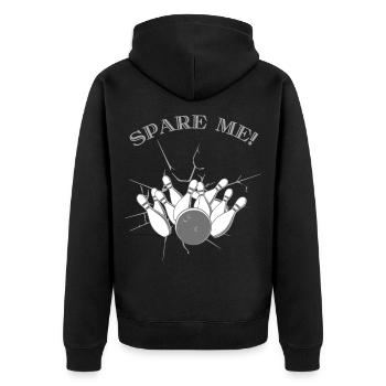Spare Me Ten Pin Bowling - Ten Pin Bowling T-Shirt - Veste à capuche bio Premium Unisexe - noir - Dos - Nico (187cm)