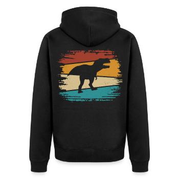 T-Rex - Veste à capuche bio Premium Unisexe - noir - Dos - Nico (187cm)