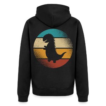 T-Rex - Veste à capuche bio Premium Unisexe - noir - Dos - Nico (187cm)