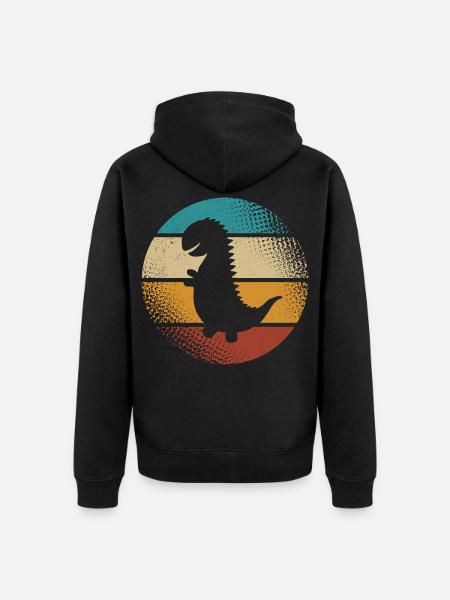 T-Rex - Veste à capuche bio Premium Unisexe - noir