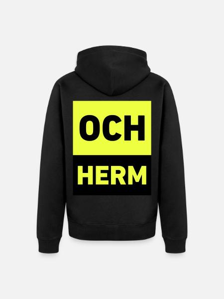 Och herm - Unisex Premium Bio Zip Hoodie - Schwarz