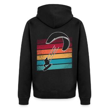 Kitesurfer Kitesurf Kitesurf - Veste à capuche bio Premium Unisexe - noir - Dos - Nico (187cm)
