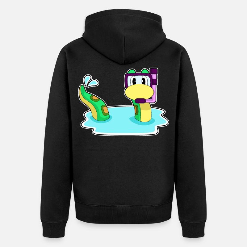 Snake Diver Snorkel - Veste à capuche bio Premium Unisexe - noir