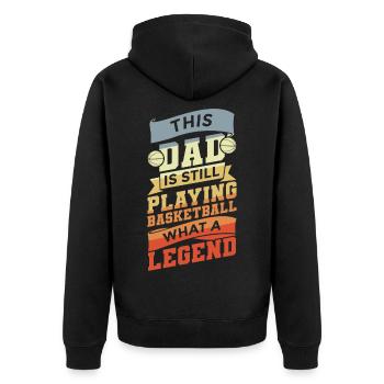 Père du basketball - Veste à capuche bio Premium Unisexe - noir - Dos - Nico (187cm)