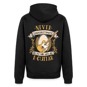 Guitare électrique Musicien Instrument de Musique Cadeau - Veste à capuche bio Premium Unisexe - noir - Dos - Nico (187cm)