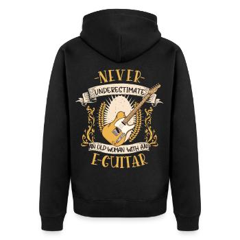Guitare électrique Musicien Instrument de Musique Cadeau - Veste à capuche bio Premium Unisexe - noir - Dos - Nico (187cm)