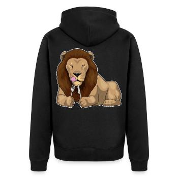 Lion Cutlery Cuisine de Cuisine - Veste à capuche bio Premium Unisexe - noir - Dos - Nico (187cm)