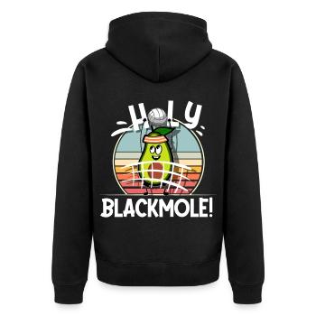 Volleyball - Unisex Premium Bio Zip Hoodie - Schwarz - Hinten - Nico (187cm)