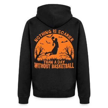 Citation d’un joueur de basket-ball - Veste à capuche bio Premium Unisexe - noir - Dos - Nico (187cm)