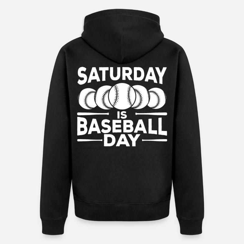 Citation sur le baseball - Veste à capuche bio Premium Unisexe - noir