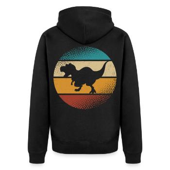 T-Rex - Veste à capuche bio Premium Unisexe - noir - Dos - Nico (187cm)